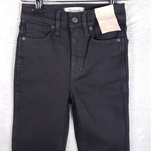 Madewell NWT Stovepipe Jeans Black Women's W23 NM217 - Picture 3 of 12